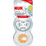 NUK Schnuller Space Silikon, grün/aprikose, ab 18 Monate, 2 St - VivaVoss