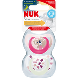 NUK Schnuller Star Day & Night Silikon, pink/weiß, Gr.2, 6 - 18 Monate, 2 St - VivaVoss
