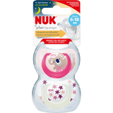NUK Schnuller Star Day & Night Silikon, pink/weiß, Gr.2, 6 - 18 Monate, 2 St - VivaVoss