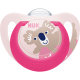 NUK Schnuller Star Day & Night Silikon, pink/weiß, Gr.2, 6 - 18 Monate, 2 St - VivaVoss