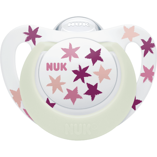 NUK
Schnuller Star Day & Night Silikon, pink/weiß, Gr.3, 18-36 Monate, 2 St