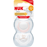 NUK Schnuller Star Silikon, rosa/weiß, Gr.1, 0 - 6 Monate, 2 St - VivaVoss