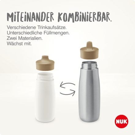 Drinking bottle stainless steel Mini-Me beige, 300ml, 1 pc