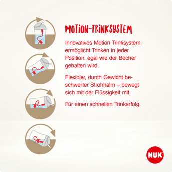 NUK Trinkhalmbecher Motion Cup grün, 230 ml, 1 St - VivaVoss
