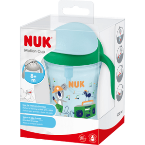 NUK Trinkhalmbecher Motion Cup grün, 230 ml, 1 St - VivaVoss