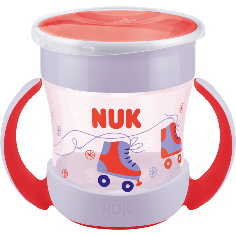 NUK Trinklernbecher Evolution Mini Magic Cup rot/lila, 160 ml, 1 St - VivaVoss