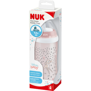 NUK Trinklernflasche Disney Bambi Kiddy Cup rosa, ab 12 Monate, 300ml, 1 St - VivaVoss