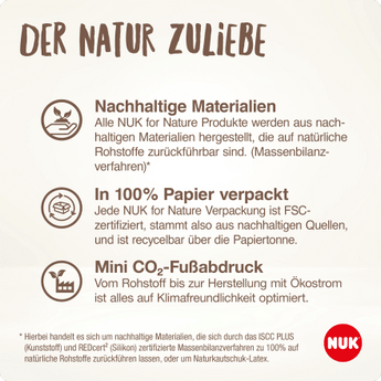 NUK Trinksauger For Nature Silikon Gr. S, ab 6 Monaten, 2 St - VivaVoss