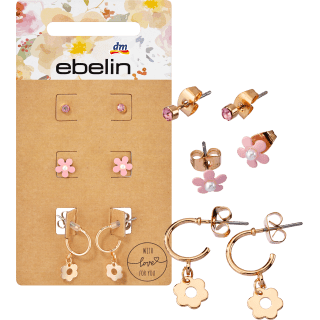 Ohrstecker Blume Gold - Optik, 6 St - VivaVoss