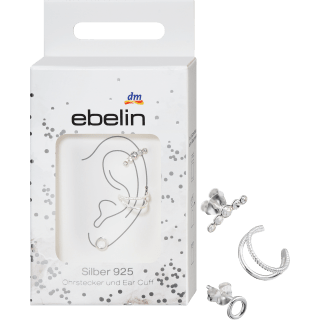 Ohrstecker und Ear Cuff 925 Silber, 3 St - VivaVoss