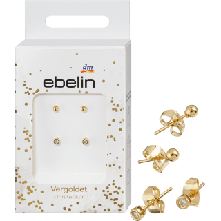 Ohrstecker vergoldeter Modeschmuck, 4 St - VivaVoss