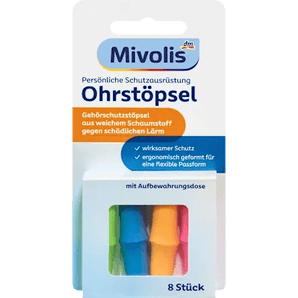Mivolis Ohrstöpsel, 8 St – Ohrstöpsel & Nasenstrips image_position | VivaVoss