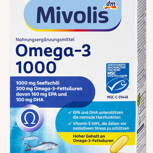 Mivolis Omega-3 1000, Kapseln 60 St, 85,1 g – Herz, Kreislauf & Cholesterin image_position | VivaVoss