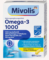 Mivolis Omega-3 1000, Kapseln 60 St, 85,1 g – Herz, Kreislauf & Cholesterin image_position | VivaVoss