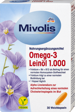 Omega - 3 Leinöl 1000, 30 St. - VivaVoss