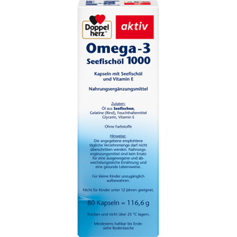 Omega - 3 Seefischöl 1000 Kapseln 80 St., 107,8 g - VivaVoss
