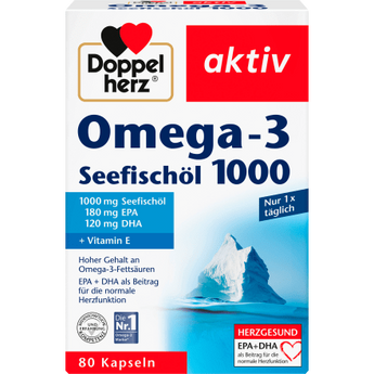 Omega - 3 Seefischöl 1000 Kapseln 80 St., 107,8 g - VivaVoss