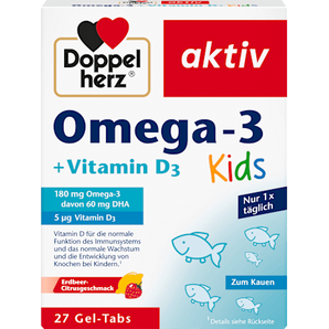 Omega-3 + Vitamin D3 Kids Kautabletten 27 St Doppelherz