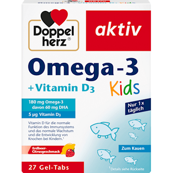 Omega-3 + Vitamin D3 Kids Kautabletten 27 St Doppelherz