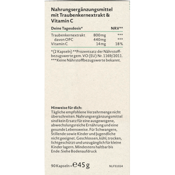 OPC Traubenkernextrakt Kapseln 90 St, 45 g - VivaVoss