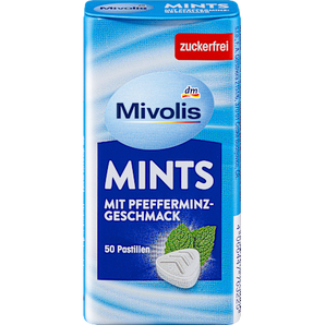 Pastillen, Mints Pfefferminz, zuckerfrei Mivolis