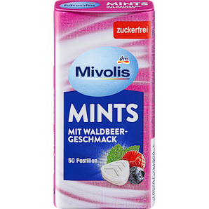 Pastillen, Mints Waldbeere, zuckerfrei Mivolis