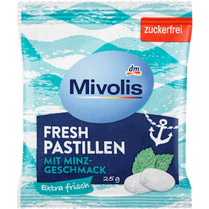 Pastillen, Minze, zuckerfrei Mivolis