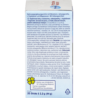 Pflanzliches Melatonin Trinkgranulat 20 St Mivolis