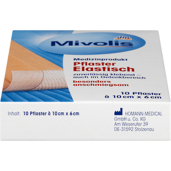 Pflaster Elastisch 10 cm x 6 cm Mivolis