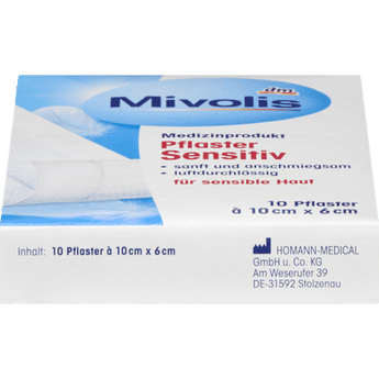 Pflaster Sensitiv 10 cm x 6 cm Mivolis
