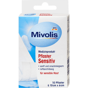 Pflaster Sensitiv 10 cm x 6 cm Mivolis