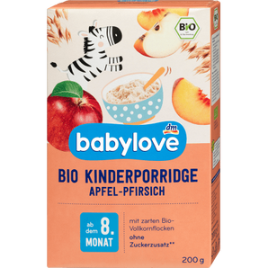 Porridge Apfel & Pfirsich ab dem 8. Monat, 200 g - VivaVoss
