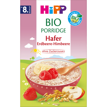 Porridge Bio Hafer Erdbeere - Himbeere ab dem 8.Monat, 250 g - VivaVoss