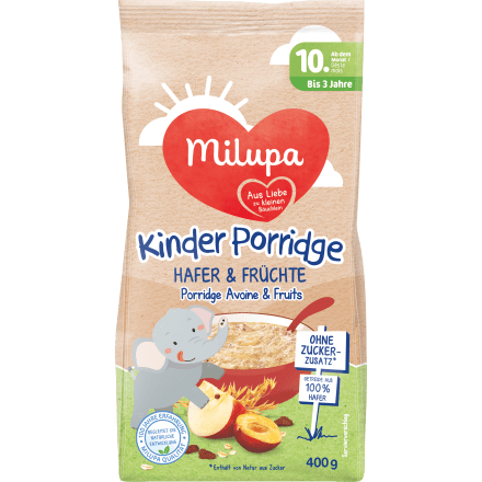 Porridge Kinder Hafer & Früchte ab dem 10.Monat, 400 g - VivaVoss