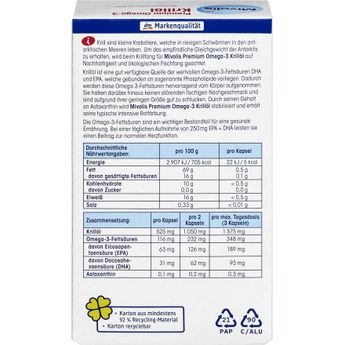 Premium Omega - 3 Krillöl, Kapseln 60 St, 45 g - VivaVoss