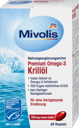 Premium Omega - 3 Krillöl, Kapseln 60 St, 45 g - VivaVoss