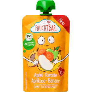 Quetschie Apfel, Karotte, Aprikose, Banane, ab 6 Monaten, 100 g Quetschie by FruchtBar – Available at VivaVoss