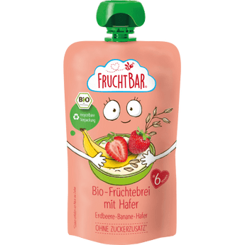Quetschie Früchtebrei Hafer, Erdbeer & Banane ab dem 6.Monat, 120 g Puree by FruchtBar – Available at VivaVoss