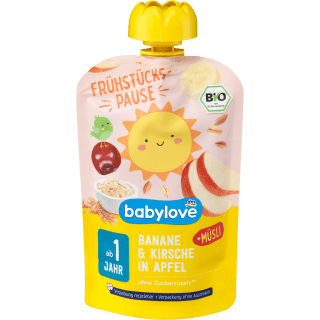 Quetschie Frühstückspause Apfel - Banane - Kirsch - Müsli recyclebar ab 1 Jahr, 100 g Quetschie by BabyLove – Available at VivaVoss