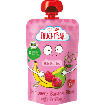 Quetschie Himbeere, Banane, Birne, Haferdrink ab 6 Monaten, 100 g Quetschie by FruchtBar – Available at VivaVoss