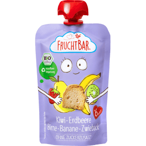 Quetschie Kiwi Erdbeere Birne Banane Zwieback ab 6 Monaten, 100 g Quetschie by FruchtBar – Available at VivaVoss