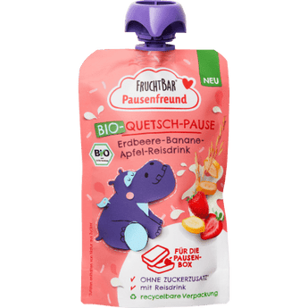 Quetschie Pausenfreund Erdbeere, Banane, Reisdrink, ab 3 Jahren, 120 g Quetschie by FruchtBar – Available at VivaVoss
