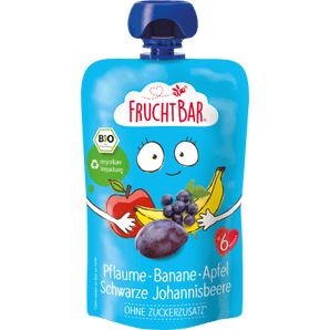 Quetschie Pflaume, Banane, Apfel, Schwarze Johannisbeere, ab 6 Monaten, 100 g Quetschie by FruchtBar – Available at VivaVoss