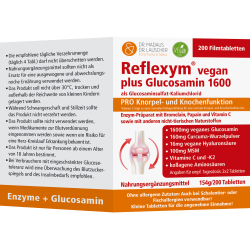 Reflexym vegan plus glucosamin 1600, 200 St - VivaVoss