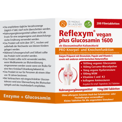 Reflexym vegan plus glucosamin 1600, 200 St - VivaVoss