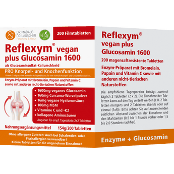 Reflexym vegan plus glucosamin 1600, 200 St - VivaVoss