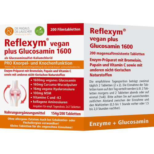 Reflexym vegan plus glucosamin 1600, 200 St - VivaVoss