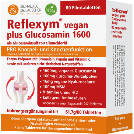 Reflexym vegan plus glucosamin 1600, 80 St - VivaVoss
