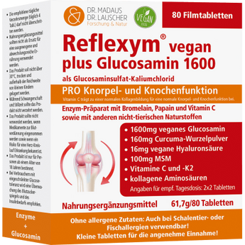 Reflexym vegan plus glucosamin 1600, 80 St - VivaVoss