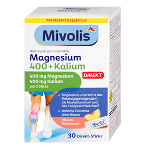 Magnesium 400+Kalium Direkt-Sticks 30 St, 105 g